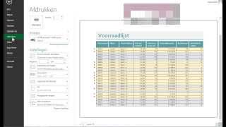 Excel 2013 document afdrukbaar maken in Excel [upl. by Enitsenre]