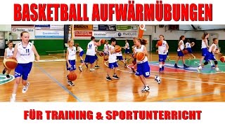 Basketball Aufwärmübungen für den Sportunterricht in der Schule mit und ohne Ball  Autoscooter [upl. by Naneik583]