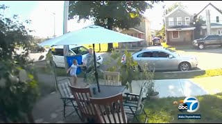 Attempted kidnapping of 6yearold girl caught on camera He let go because I screamed  ABC7 [upl. by Anayad]