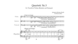 Brahms Piano Quartet No 3 in C minor Op 60 with Score [upl. by Owades]