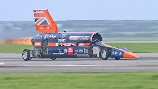 World FASTEST Rocket Car 1000MPH Bloodhound SSC First Public Slow Runs [upl. by Ahk]