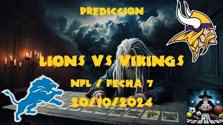 LIONS vs VIKINGS  NFL 🇺🇲 Temporada Regular Fecha 7  Predicción del Partido 🏈🔮 [upl. by Gnilsia147]