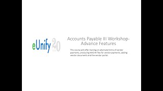 Accounts Payable Workshop III  Advanced Skills [upl. by Libnah545]