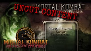 UNUSED MORTAL KOMBAT SHAOLIN MONKS MAIN MENU  UNFINISHED FATALITIES  UNCUT MK CONTENT [upl. by Yniffit]