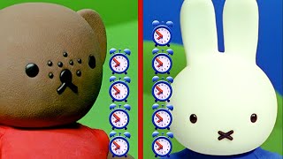 Who has the most clocks  The Same Game  Play along with Miffy  Animated Show for Kids [upl. by Annaes]