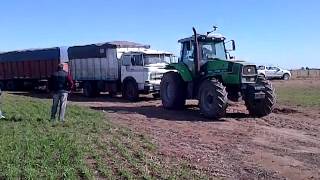 Agco Allis 6175 tirando camion [upl. by Herbst]