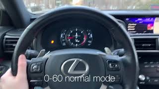 Lexus IS 350 FSport 060MPH  Stock vs Remark Exhaust [upl. by Rekcut]