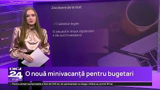 Încă două zile libere pentru bugetari Vor începe lucrul în 2025 pe 8 ianuarie [upl. by Seira]