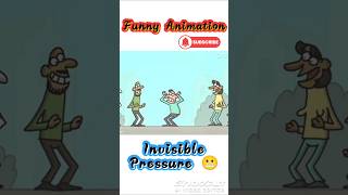 Invisible pressure 😬His game over🤡 Funny animation 😂  subscribe funny animation shorts [upl. by Ydoc]