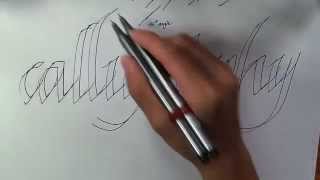 Beginners Guide To Doing Calligraphy with a Pencil [upl. by Brinson]