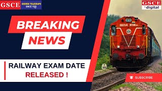 RRB ALPSIRPFTECHNICIANJE Exam Date Out  GSCE Special Railway Batch  Railway Exam Date 2024 Out [upl. by Picco]