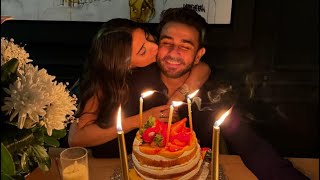 Saboor ali surprised ali ansari on his birthday most romantic couple  kaffara drama actor birthday [upl. by Darnall107]