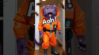 Space cat Cotomalin got a job at a cockroach extermination service cat animation comedy [upl. by Letsirk]