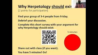 Herpetology Lecture 17 Jan 2022 Part 2 [upl. by Enilrahc]