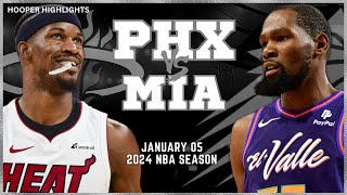 Phoenix Suns vs Miami Heat Full Game Highlights  Jan 5  2024 NBA Season [upl. by Edroi811]