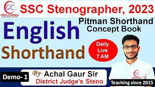 Class 1  shorthand classes achal sir  stenography course achal sir  Achal Gaur Shorthand playlist [upl. by Hestia529]