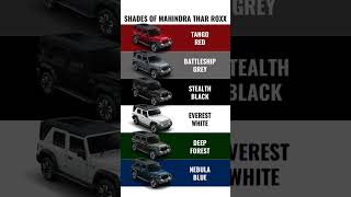 The Mahindra Thar Roxx all shades [upl. by Nyletac892]