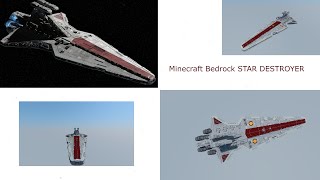 Minecraft BedrockMCPE Venator Class STAR DESTROYER with INTERIOR  World Download [upl. by Randie]