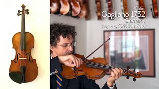 quotGagliano 1732quot label violin Germany  Cristian Fatu  at the Metzler Violin Shop [upl. by Celestia583]