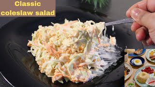 The Best Homemade Creamy Coleslaw Ready in 3 minutes How to make classic coleslaw salad like kfc [upl. by Sivrat]