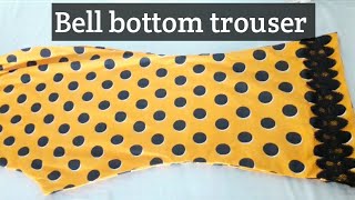 Bell bottom trouser cutting and stitching  how to make bell bottom trouser [upl. by Eelnayr224]