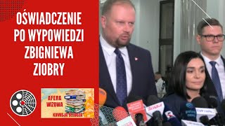 Oświadczenie po wypowiedzi Zbigniewa Ziobry Komisja ds afery wizowej [upl. by Ylrad]