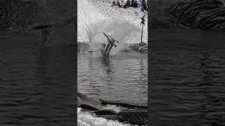 Kids Pond Skim  Water Slide Challenge Grimentz 16 skiing ski switzerland suisse schweiz [upl. by Kalman313]