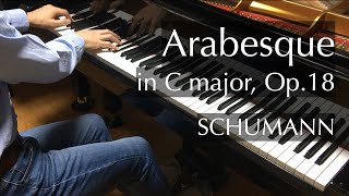 Schumann  Arabesque in C major Op18  pianomaedaful [upl. by Euqinomahs]