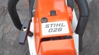 Stihl 026 chainsaw test run [upl. by Eninnaj]