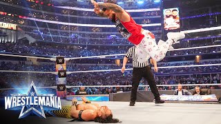 The Usos counter Shinsuke Nakamuras Kinshasa WrestleMania 38 WWE Network Exclusive [upl. by Annasiul]