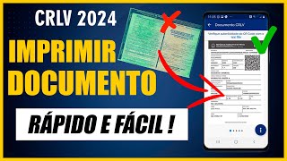 Como IMPRIMIR O CRLV 2024 DOCUMENTO DO VEICULO  RÁPIDO E FÁCIL [upl. by Aem]