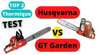 🔴TOP 2  MEILLEURE TRONÇONNEUSE THERMIQUE 2022  COMPARATIF HUSQVARNA vs GT GARDEN PARKSIDE STIHL [upl. by Athelstan350]