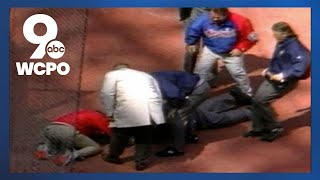 Home plate umpire John McSherry dies during Reds Opening Day game in 1996 [upl. by Sondra]