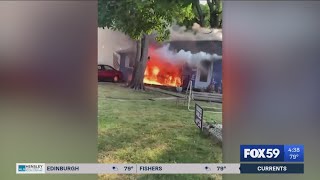 1 injured after house fire in Knightstown [upl. by Aerbas]