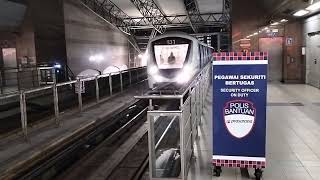 Light Rapid Transit LRT train Kuala Lumpur KL Sentral station [upl. by Ardnuaet]