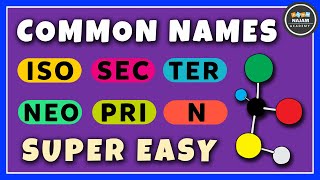 Common Names Iso Sec Tert Neo n  Organic Chemistry [upl. by Fleece86]