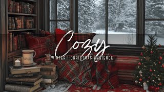 4HOURS ❄️ Cozy Winter Ambience  ✨Festive Holiday Ambience with Snowfall amp Christmas Cheer 🎄 [upl. by Elna]