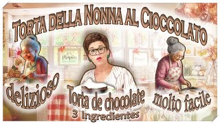 Torta della Nonna al cioccolato 🥚🍫torta de chocolate [upl. by Melquist]