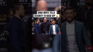 Dana White Tells Security to BACK OFF for Merab x Umar Face Off [upl. by Aynos157]