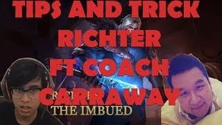 EVOS Hanss  TIPS AND TRICK HERO RICHTER Ft Coach Carraway  ARENA OF VALOR [upl. by Monaco467]