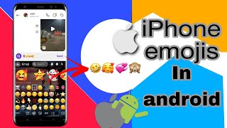 iPhone emojis android me kaise kare  How to use iPhone emoji in android🥰 iphone anroid emoji [upl. by Nylitak]