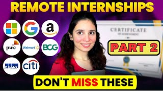 Best ONLINE Internships in 2024 🔥 FREE Certificates 🔖 Work From Home 🏠 Google JPMC BCG [upl. by Norb]