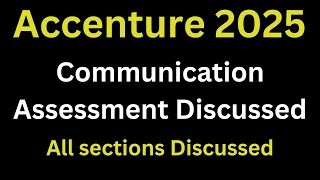 Accenture Communication Assessment 2025  All sections explained Pattern sample answer discussed [upl. by Dremann]