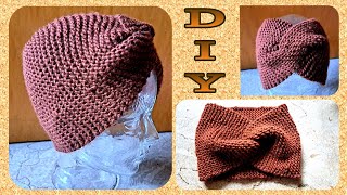 Breites Stirnband stricken • DIY • Ohne Rundstricknadel  Julebuergerfee [upl. by Suzie]