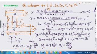 বাংলায় Y bar X bar Centroids moment of inertia calculation  Mechanics and mechanics of solids [upl. by Analak165]