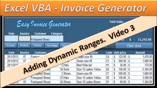 Excel VBA  Invoice Generator  Microsoft Excel 2010  Part 3 [upl. by Erbes]