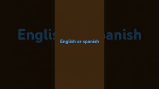 English or spanish [upl. by Eelibuj]