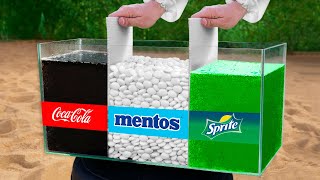 EXPERIMENT COCA COLA AND MENTOS [upl. by Ayardna]