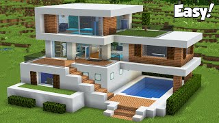 Minecraft How to Build a Modern House Tutorial Easy 32  Interior in Description [upl. by Leventhal]