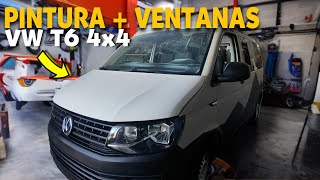 Pintura Off ROAD  Instalación de VENTANAS  2 Camperización Volkswagen T6 4x4 [upl. by Nirda]